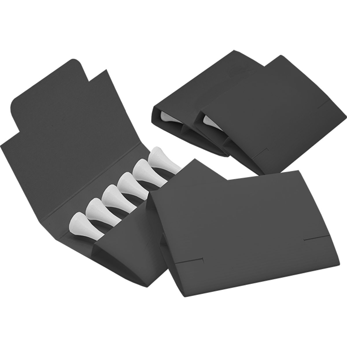 Bild von Produkt golfbaelle-de TeePack 70mm Feinkarton Schwarz